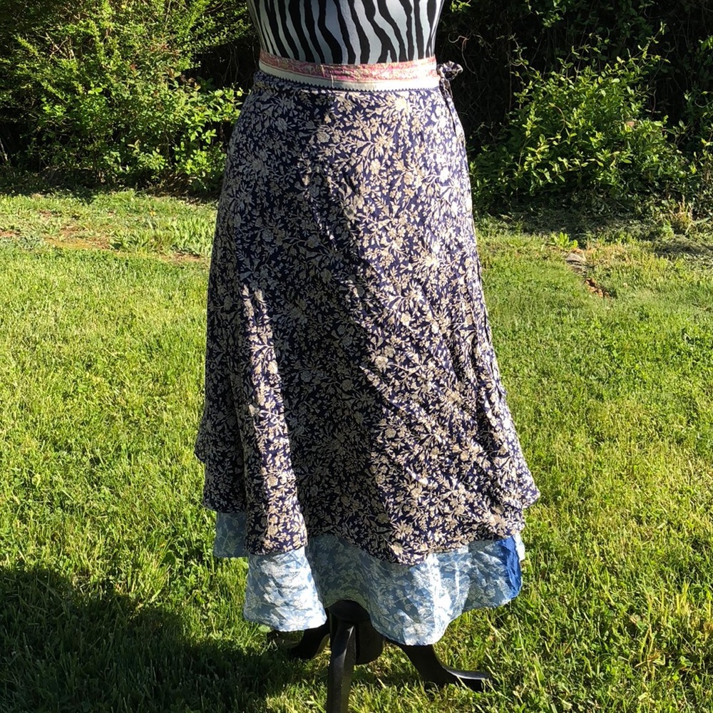 NWT- Silk Wrap Skirt